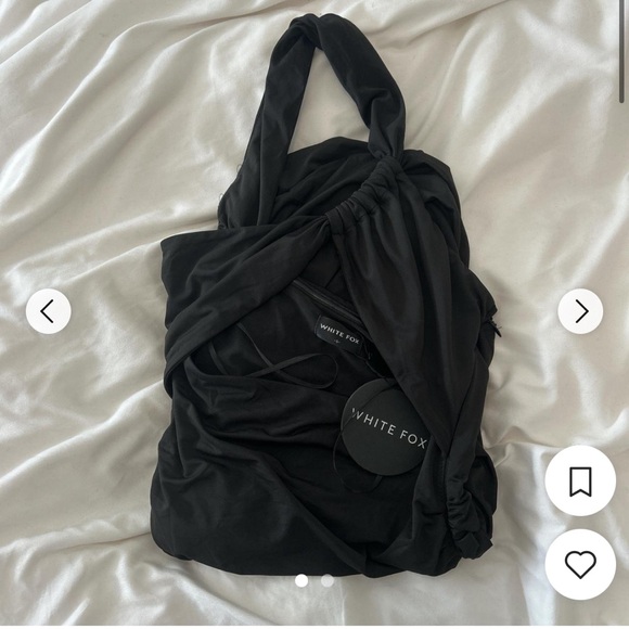 white fox black mini dress cutout in the middle - Picture 2 of 2